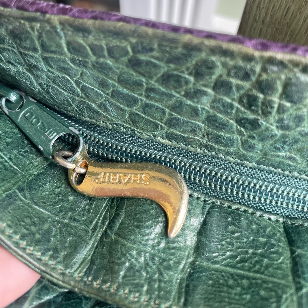 Leather Vintage Sharif Patchwork Purse | Jewel Tones | Crossbody Fantasy - Picture 5 of 16